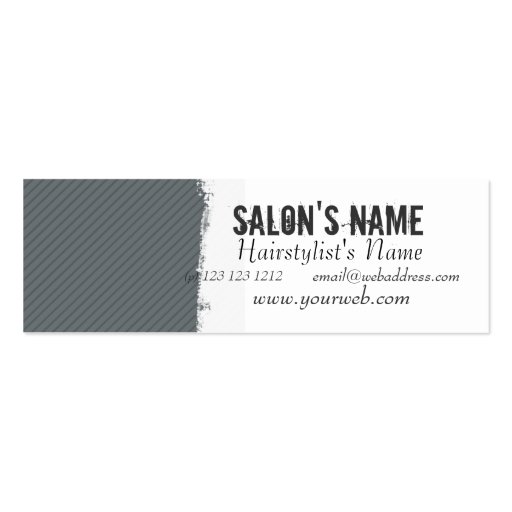 Sleek' N Clean Salon Business Card Templates (front side)