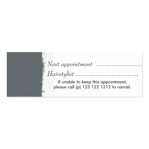 Sleek' N Clean Salon Business Card Templates (back side)