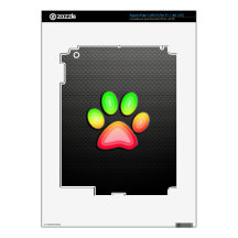 Sleek Paw Print iPad 3 Skins