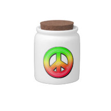 Sleek Peace Sign Candy Dishes
