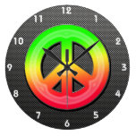 Sleek Peace Sign Clock