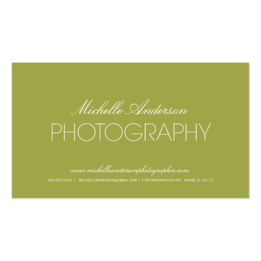 SLEEK PHOTOGRAPHER | PHOTOGRAPHY BUSINESS CARD