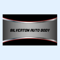 Sleek Polished Chrome Look business cards