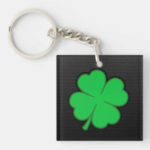 Sleek Shamrock Acrylic Key Chains