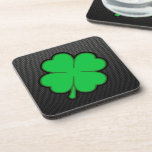 Sleek Shamrock Beverage Coaster
