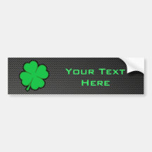 Sleek Shamrock Bumper Stickers