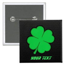 Sleek Shamrock Button