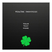 Sleek Shamrock Personalized Announcements