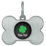 Sleek Shamrock Pet Name Tags