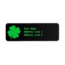 Sleek Shamrock Return Address Labels