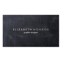 Sleek Simple Modern Chalkboard Business Cards