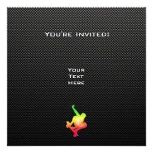 Sleek Skateboarding Personalized Invitations