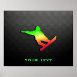 Sleek Snowboarding Poster