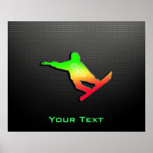 Sleek Snowboarding Poster