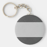 Sleek, stylish, black and white design. keychains
