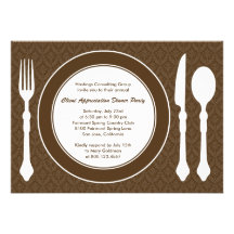 Sleek Tabletop Corporate Party Invitation - Brown