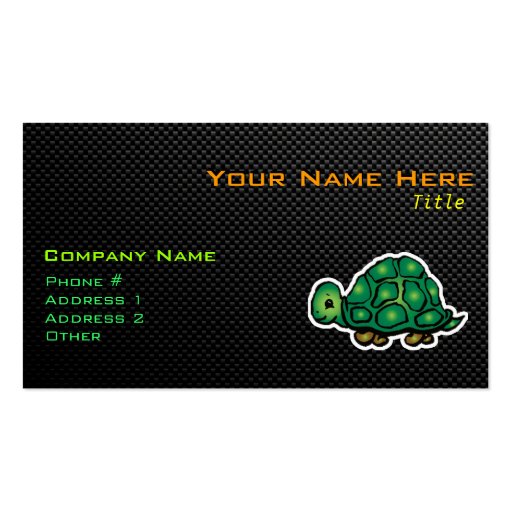 Sleek Turtle Business Card (front side)