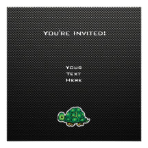 Sleek Turtle Custom Invitations