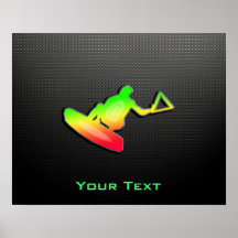 Sleek Wakeboarder Poster