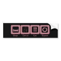 Sleep Ballet Eat Repeat bumper stickers by Mall4MyLife Sleep Ballet Eat Repeat bumper stickers