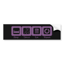Sleep Ballroom Eat Repeat Bumper Sticker