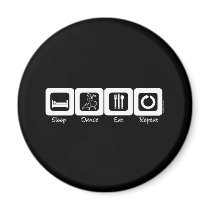 Sleep Ballroom Eat Repeat Fridge Magnet