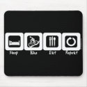 Sleep Bike Eat Repeat mousepads by Mall4MyLife Sleep Bike Eat Repeat mousepads