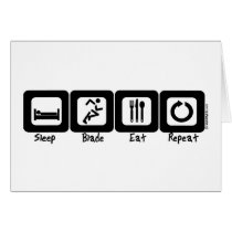 Sleep Blade Eat Repeat cards by Mall4MyLife Sleep Blade Eat Repeat cards