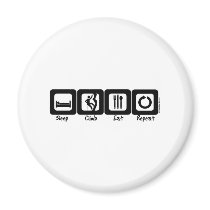 Sleep Climb Eat Repeat Refrigerator Magnets