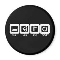 Sleep Climb Eat Repeat Refrigerator Magnet