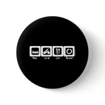 Sleep Cycle Eat Repeat Pinback Buttons