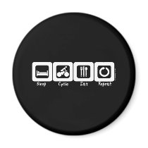Sleep Cycle Eat Repeat Refrigerator Magnet