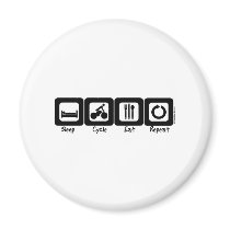 Sleep Cycle Eat Repeat Fridge Magnets