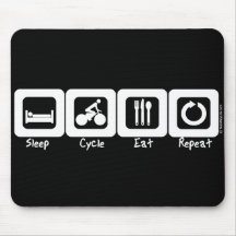 Sleep Cycle Eat Repeat Mouse Pad