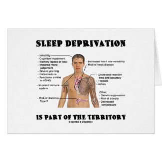 Sleep Deprivation Is Part Of The Territory card