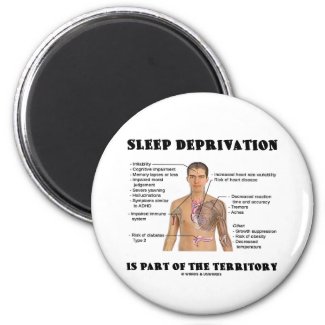 Sleep Deprivation Is Part Of The Territory Refrigerator Magnet