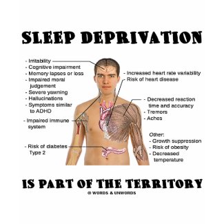 Sleep Deprivation Is Part Of The Territory shirt