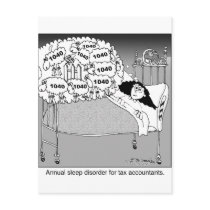 Sleep disorder for tax accountants post cards