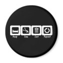 Sleep Dive Eat Repeat magnets by Mall4MyLife Sleep Dive Eat Repeat magnets