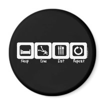 Sleep Dive Eat Repeat magnets by Mall4MyLife Sleep Dive Eat Repeat magnets