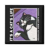Sleep Mode v.02 - It's A Cat's Life Magnet
