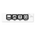 Sleep Ride Eat Repeat bumper stickers