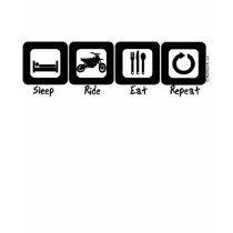 Sleep Ride Eat Repeat t-shirts by Mall4MyLife Sleep Ride Eat Repeat t-shirts