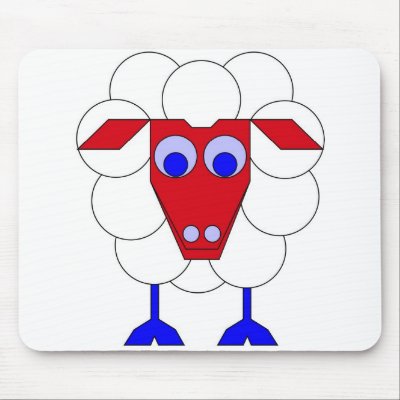 Sleep-Sheep Mouse Mats by lonvig