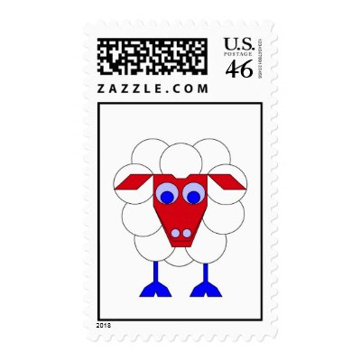 Sleep-Sheep Postage Stamps by lonvig