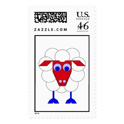 Sleep-Sheep Postage Stamps by lonvig