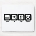 Sleep Ski Eat Repeat mousepads by Mall4MyLife Sleep Ski Eat Repeat mousepads
