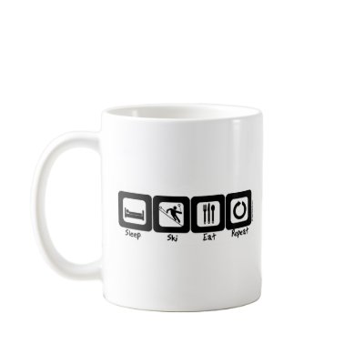 Sleep Ski Eat Repeat Mug by Mall4MyLife