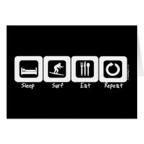 Sleep Surf Eat Repeat cards by Mall4MyLife Sleep Surf Eat Repeat cards