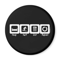 Sleep Surf Eat Repeat magnets